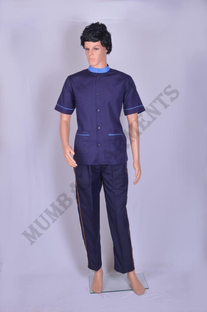 1-sky blue collar uniform