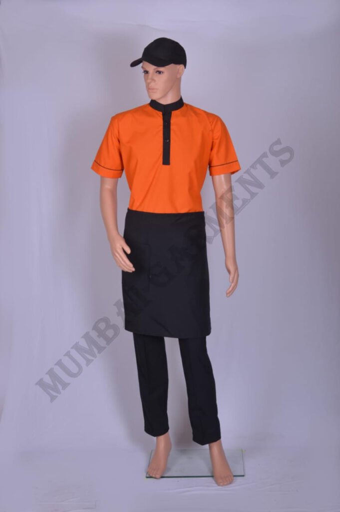 11-half black apron and cap