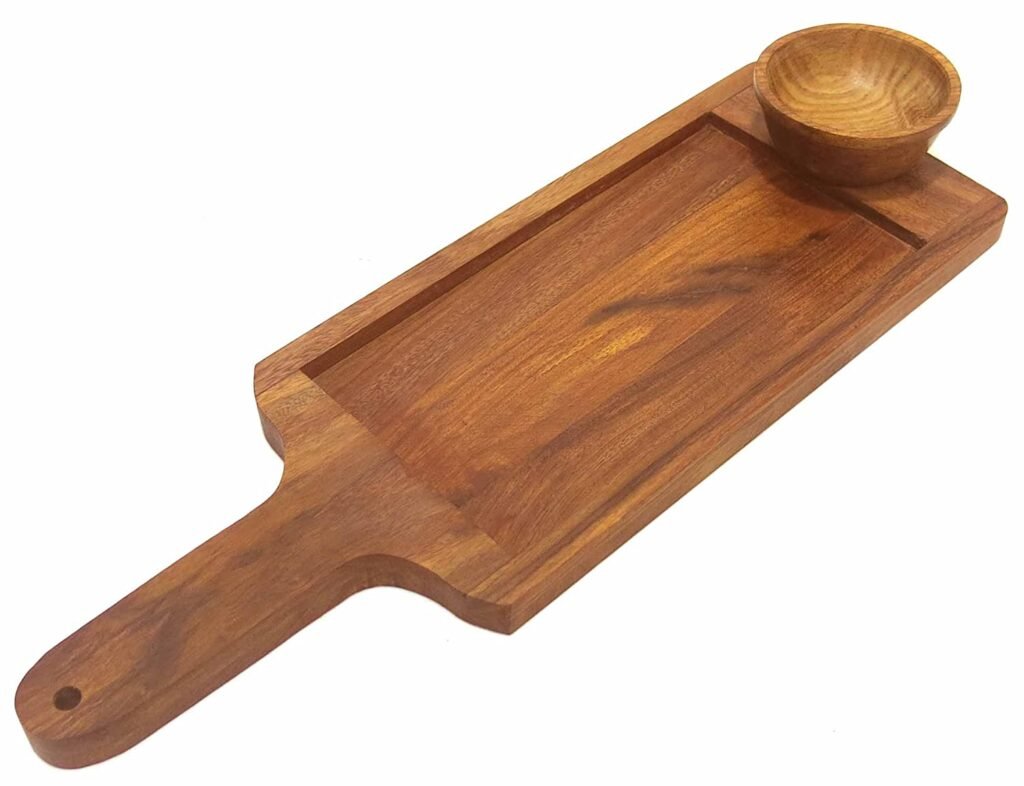 12-rectangular server with dip bowl