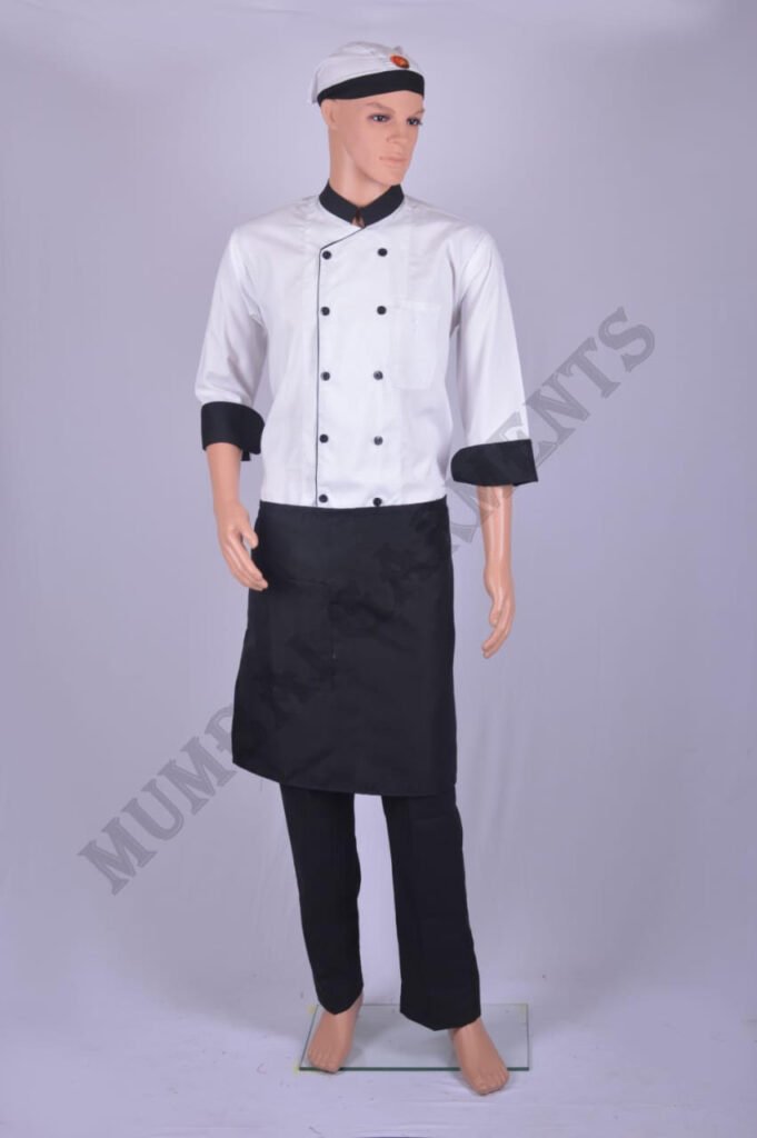 Chef coat with piping