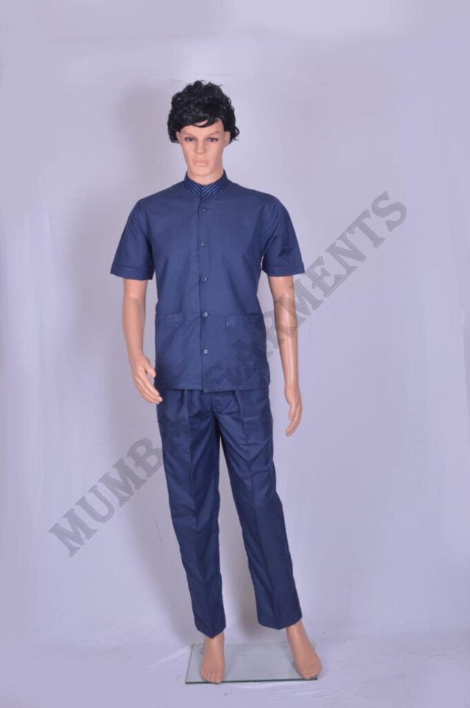 2-Blue and light blue collar unifrom