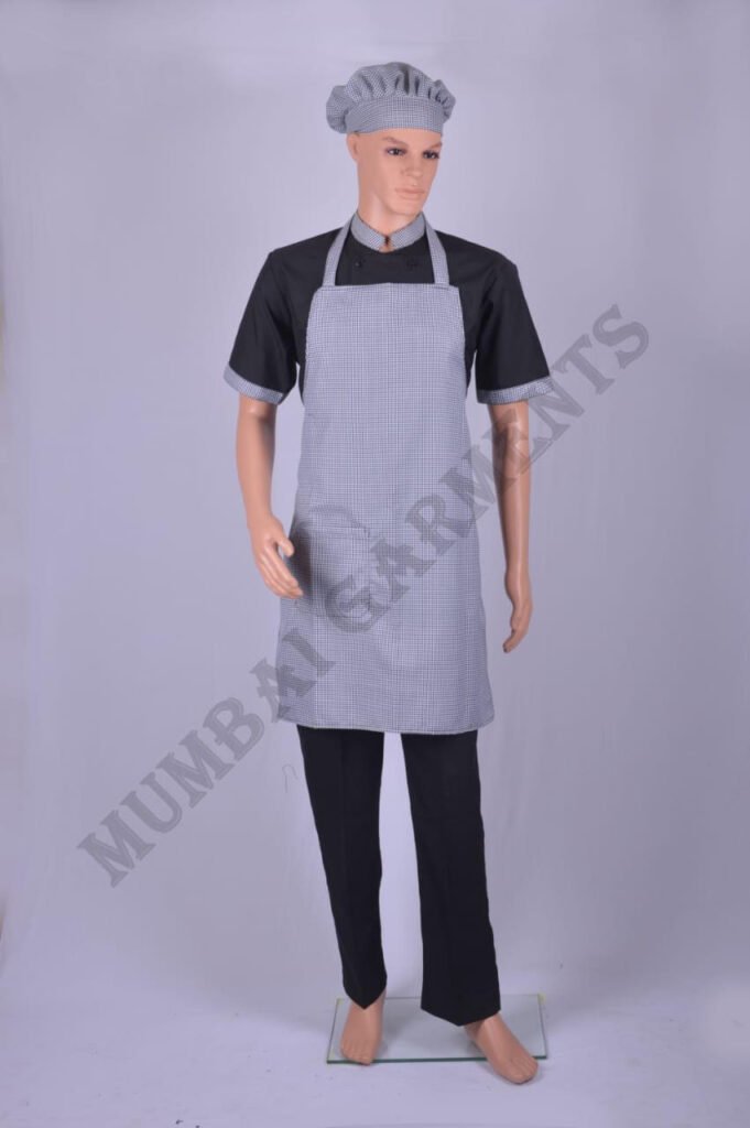4-checks cap and apron