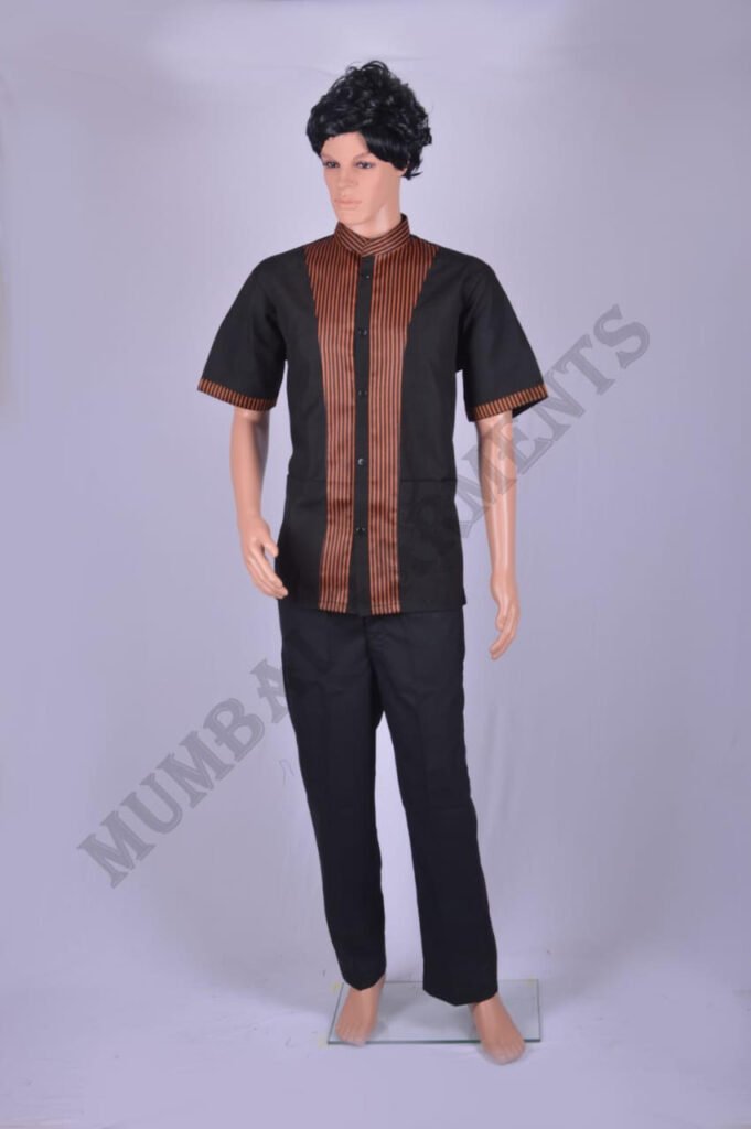 6-brown chinese collar unifrom