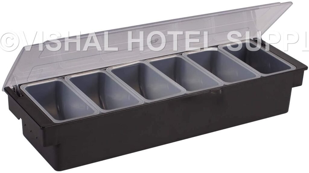 6 compartemt condiment holder