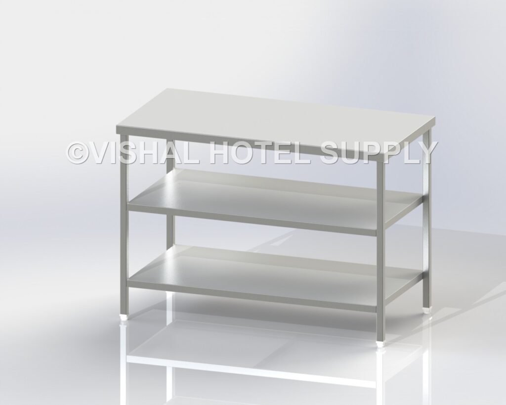 8-worktable with 2 undershelves