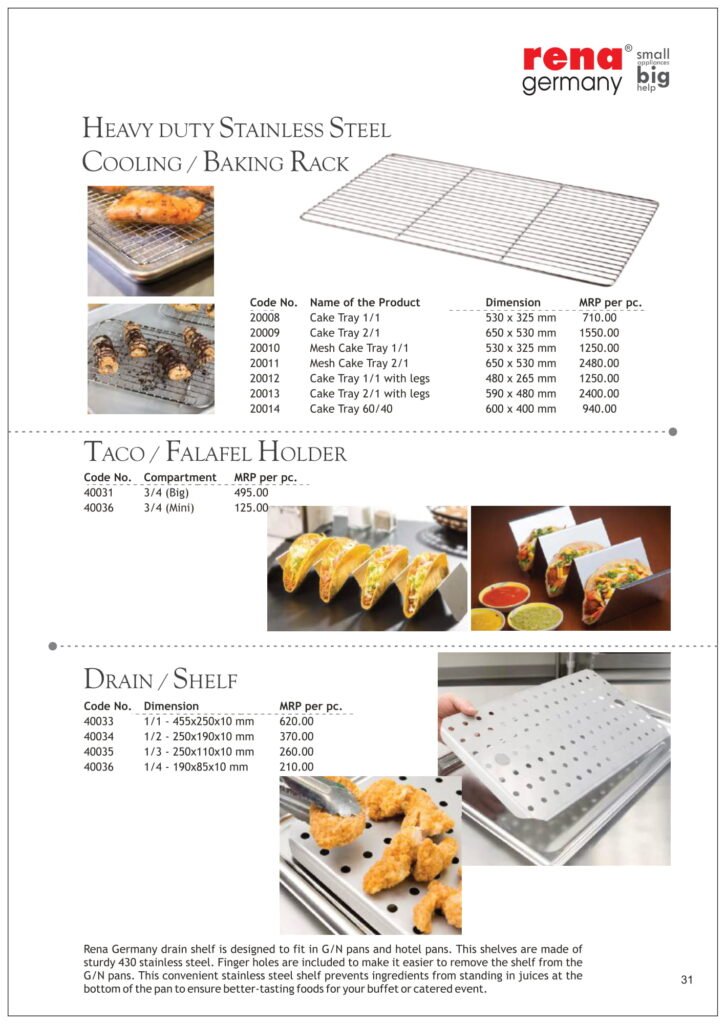 RENA Price List 25 x 17